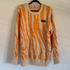 Aelfric Eden sweater in orange and cream XL